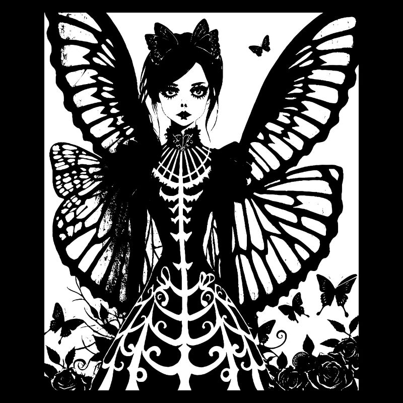 Fairycore Esthétique Grunge Squelette Fée Goth G
