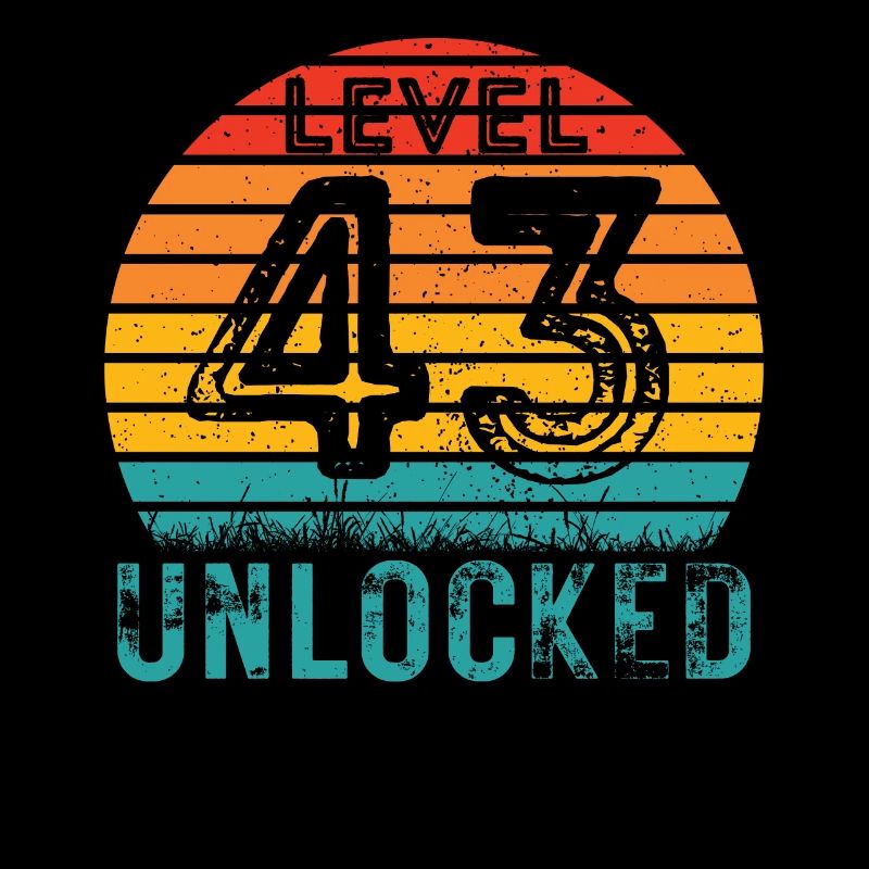 43 years - 43rd birthday Level 43 Complete Design
