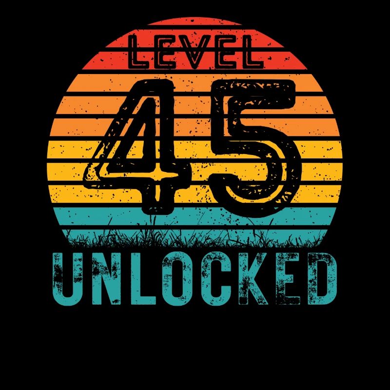 45 Years - 45th Birthday Level 45 Complete Design