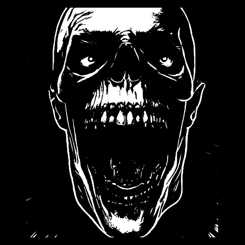 Anarchy Fan Skull with Mohawk Crazy Antisocial Pu