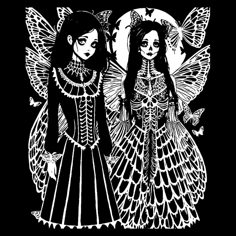 Fairycore Esthétique Squelette Fée Goth Grunge G