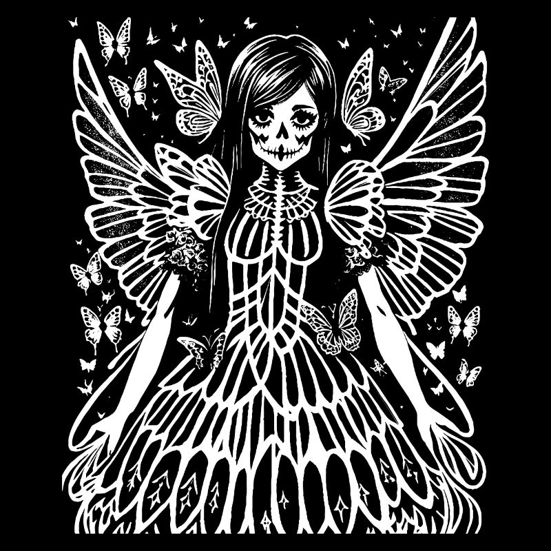 Fairycore Ästhetik Skeleton Fairy Goth Gothic G