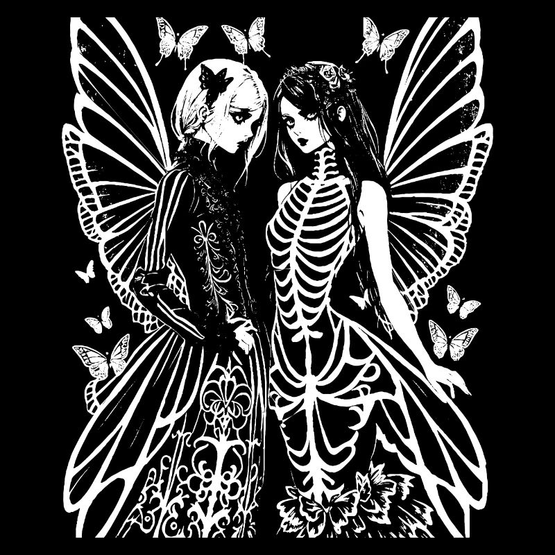 Fairycore Esthétique Squelette Fée Goth Gothique G