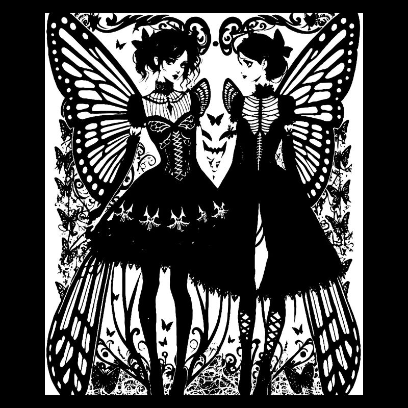 Fairycore Esthétique Grunge Squelette Fée Goth G