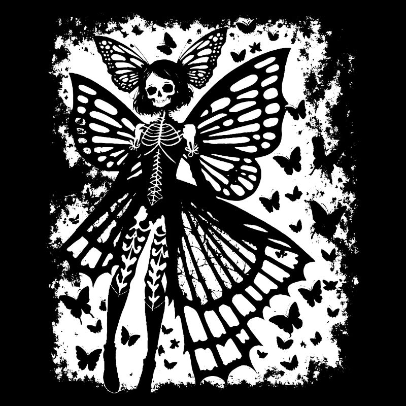 Fairycore Ästhetik Skelett Fee Goth Grunge G