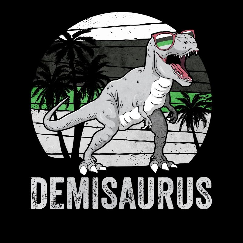 Demiromantic Pride Flag Dinosaur Trex LGBT