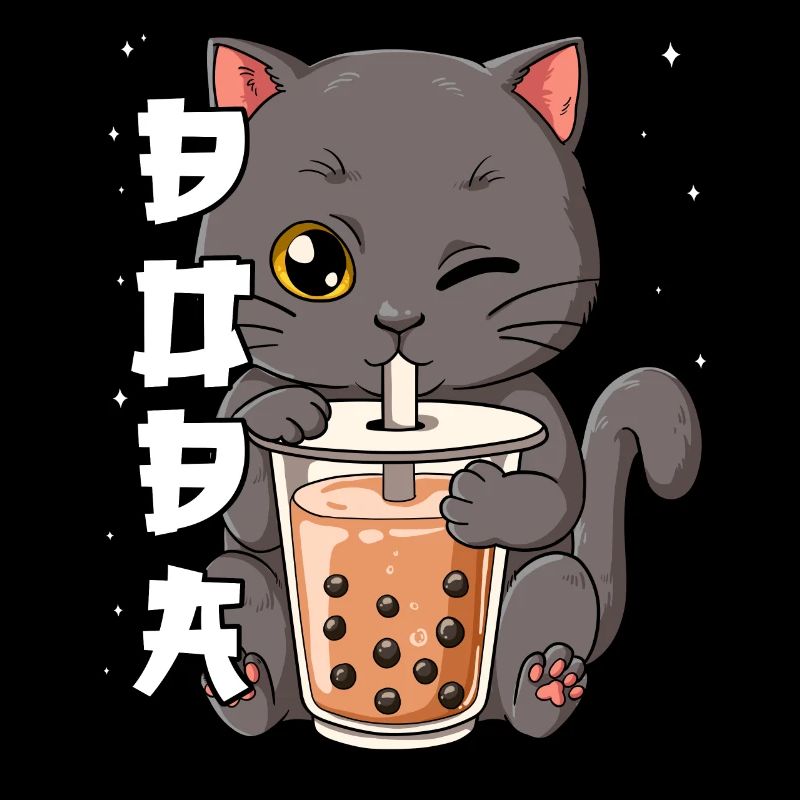 Boba Tea Cat Bubble Tea