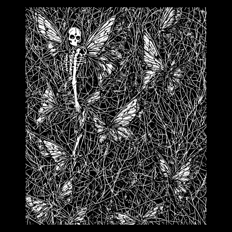 Fairycore Ästhetik Skelett Fee Goth Gothic G