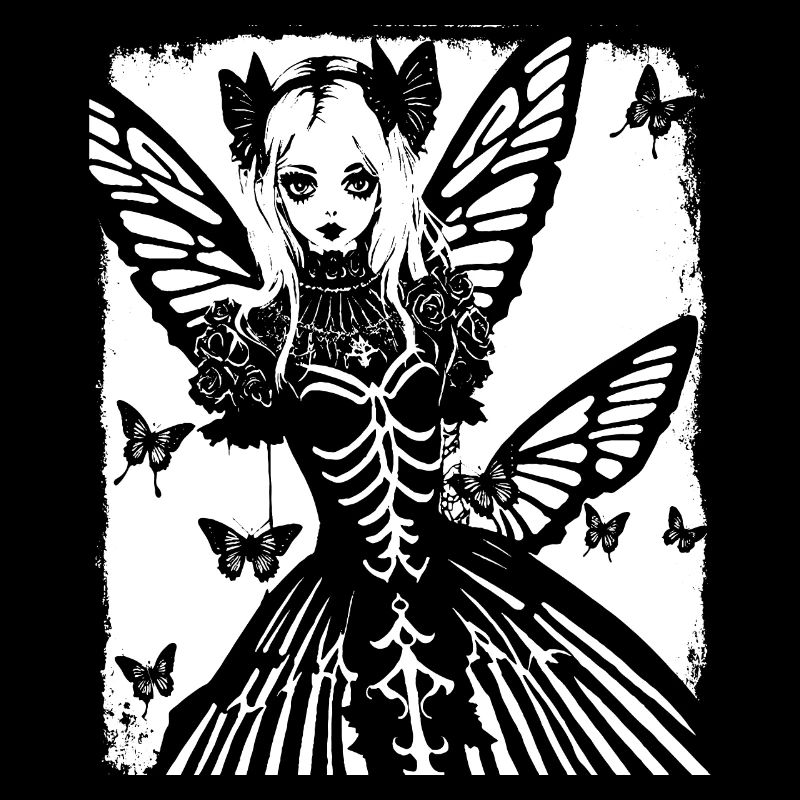 Fairycore Esthétique Squelette Fée Goth Grunge G