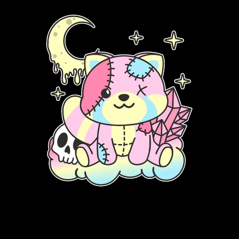 Kawaii Gothic Red Panda Pastel Gothic