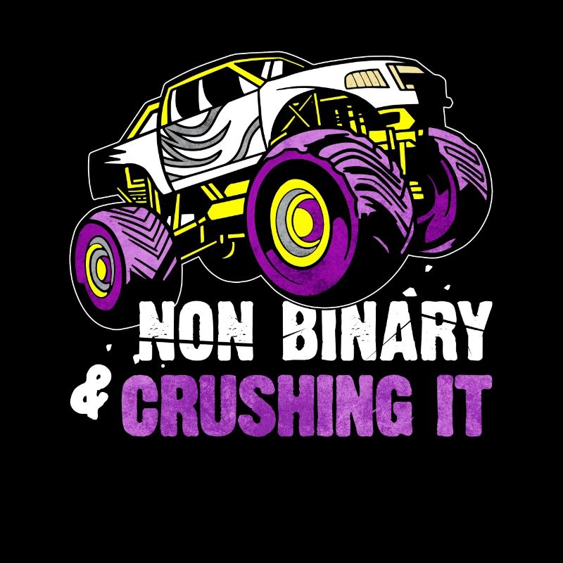 Non-Binary Pride Flag Monster Truck