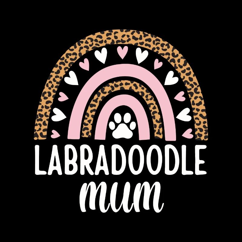 Labradoodle Mama Mama Regenbogen Leopard Muttertag