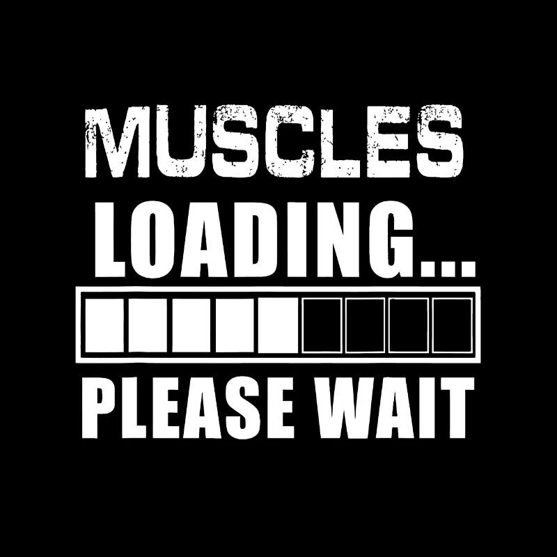 Funny Muscles Loading Please Wait Body Builder Gym