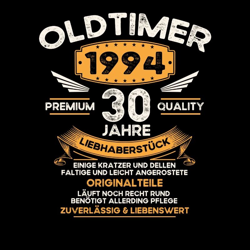 29. Geburtstag Mann Oldtimer Jahrgang 1994 Orange
