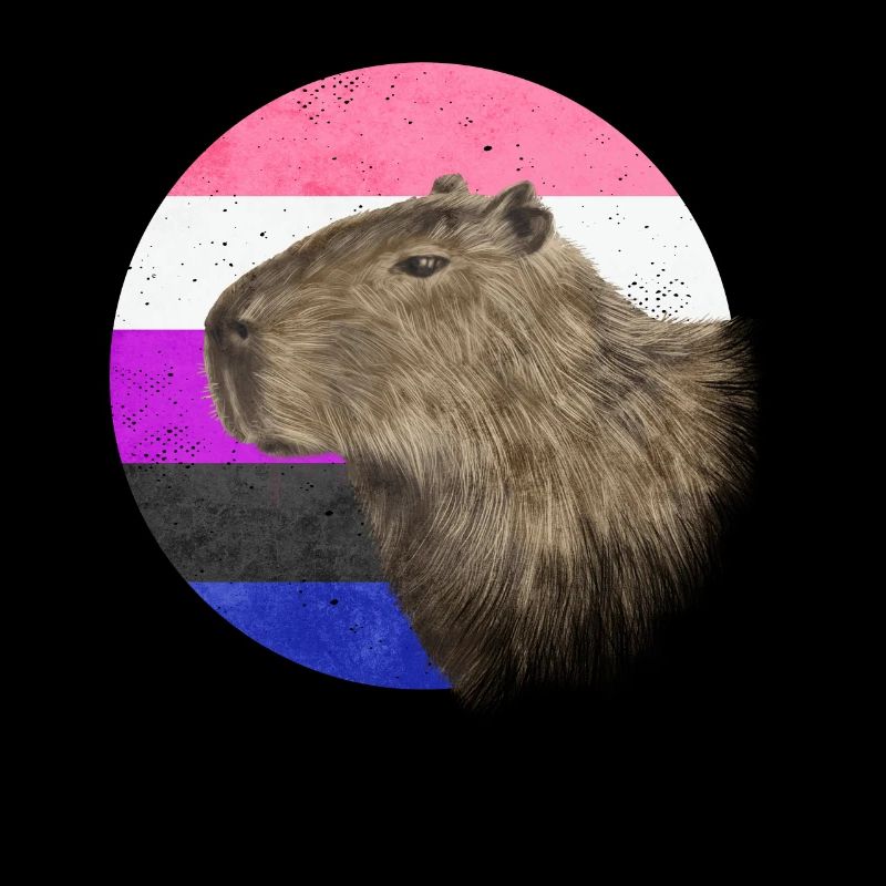 Geschlecht Fluid Stolz Flagge Capybara Sublte LGBT