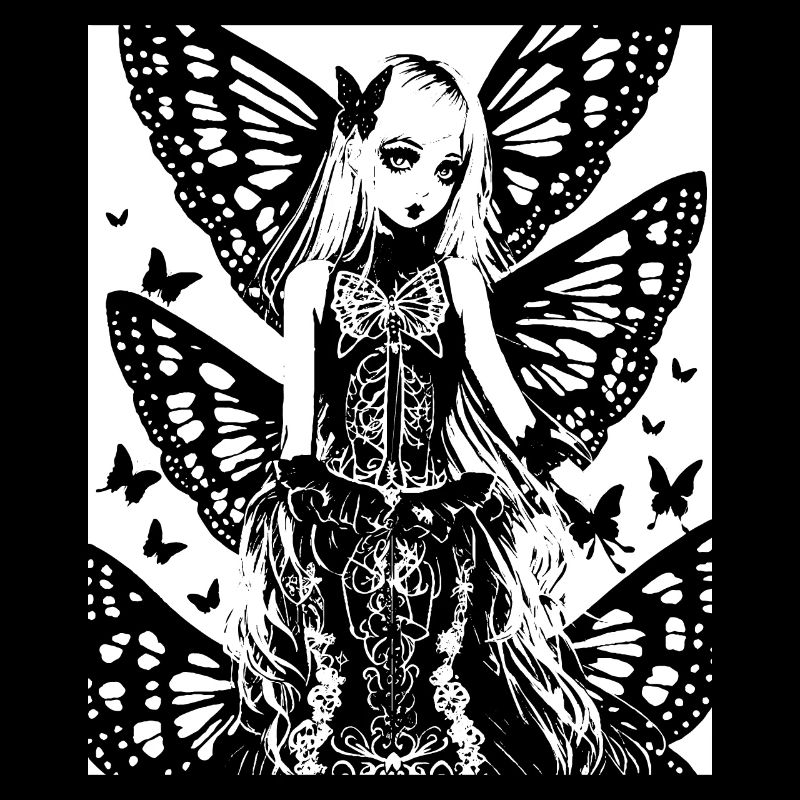 Fairycore Ästhetik Skelett Fee Goth Gothic G