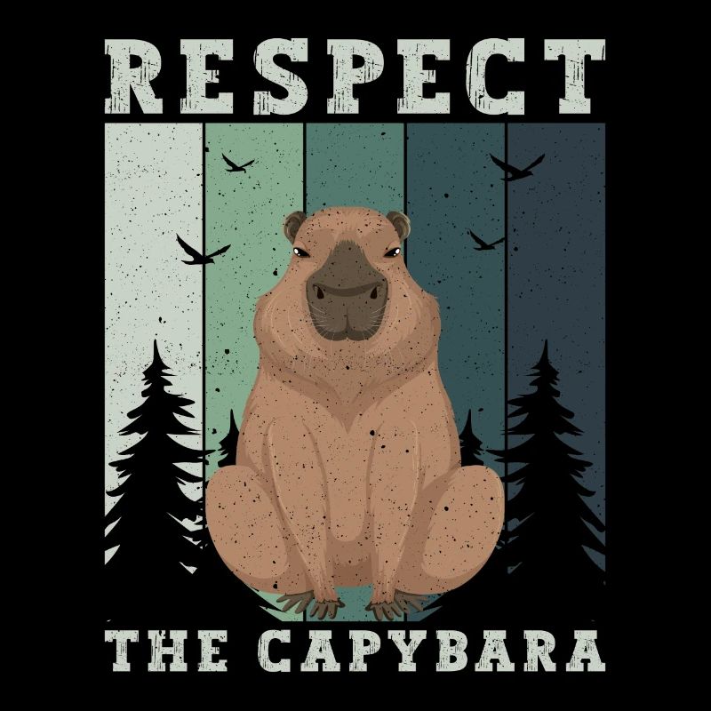 Retro Respect the Capybara - Capybara Fans