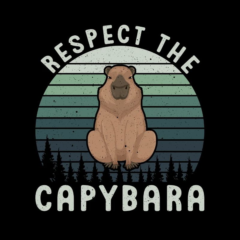 Retro Respect the Capybara - Capybara Fans