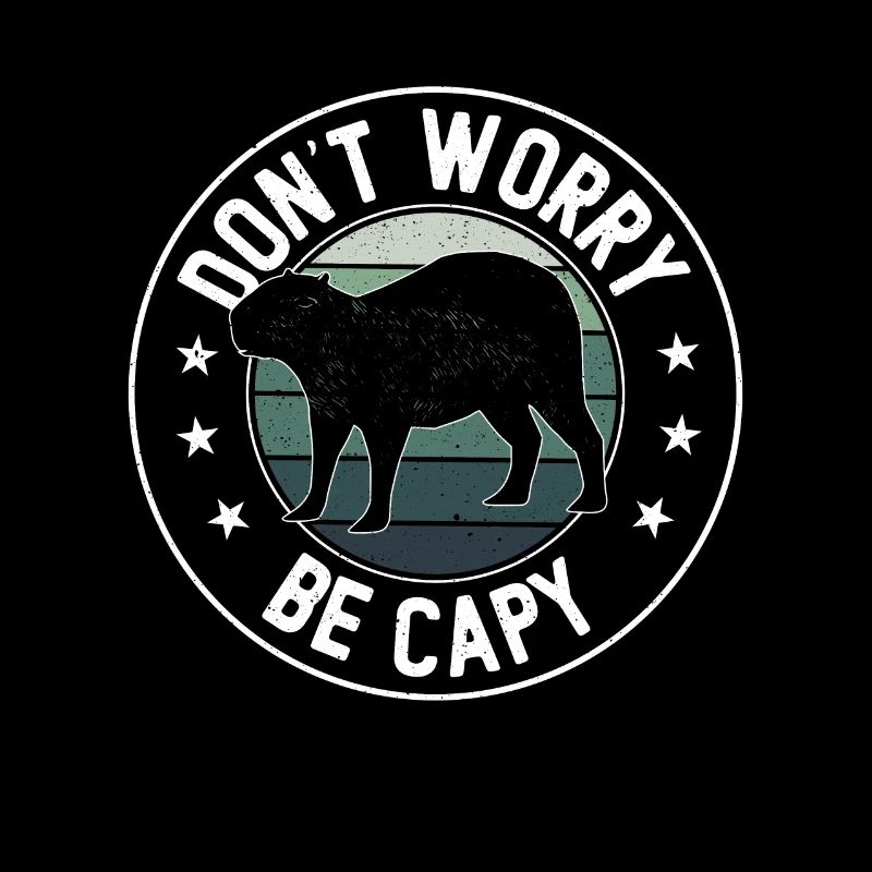 Retro Don't Worry Be Capy - Capybaras Capybara