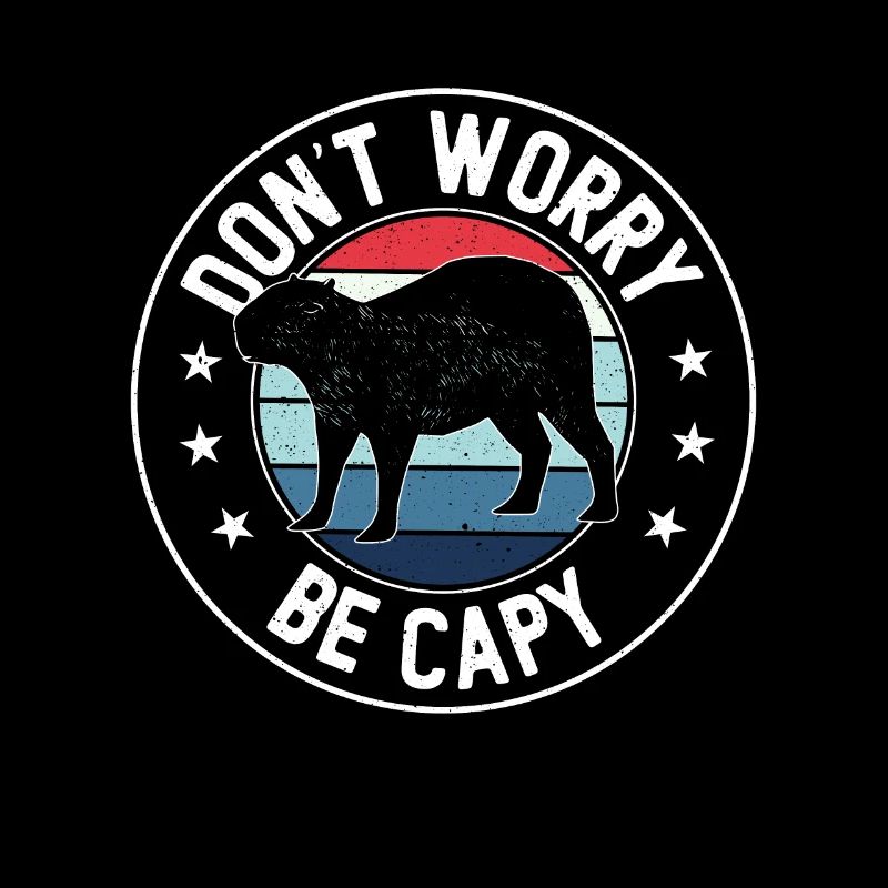 Retro Don't Worry Be Capy - Capybaras Capybara