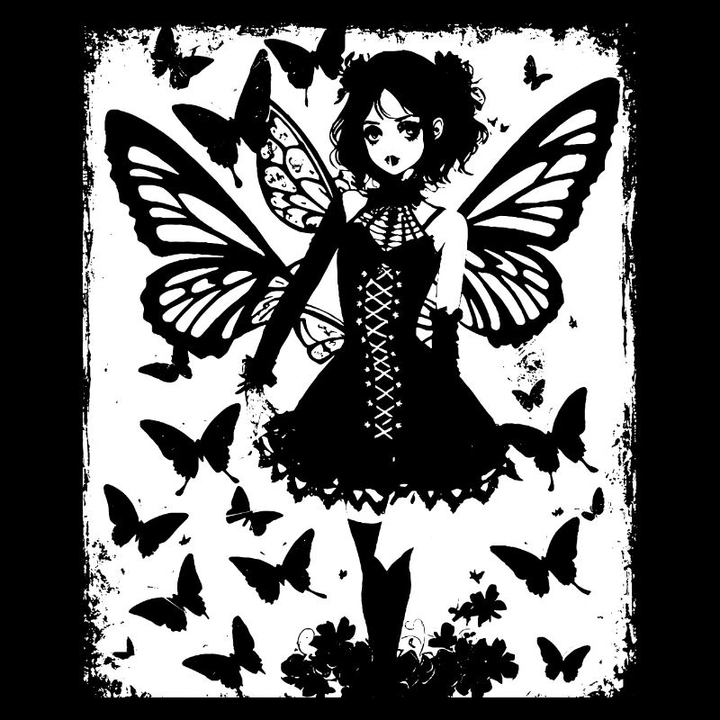 Fairycore Ästhetik Skelett Fee Goth Grunge G