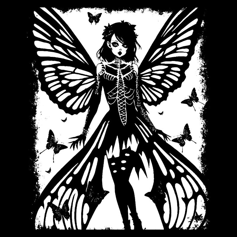 Fairycore Esthétique Squelette Fée Goth Grunge G
