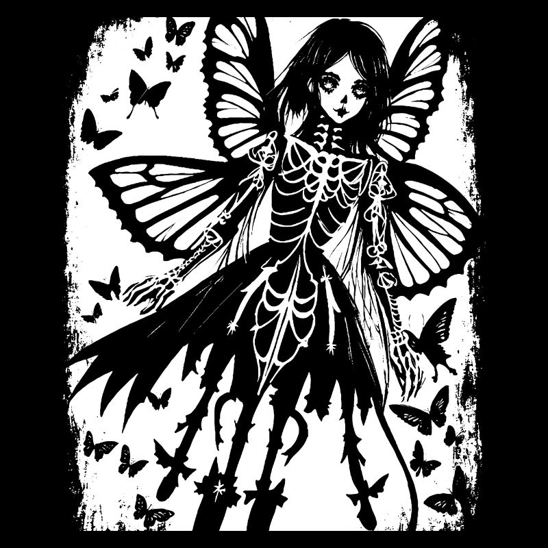 Fairycore Esthétique Squelette Fée Goth Gothique G