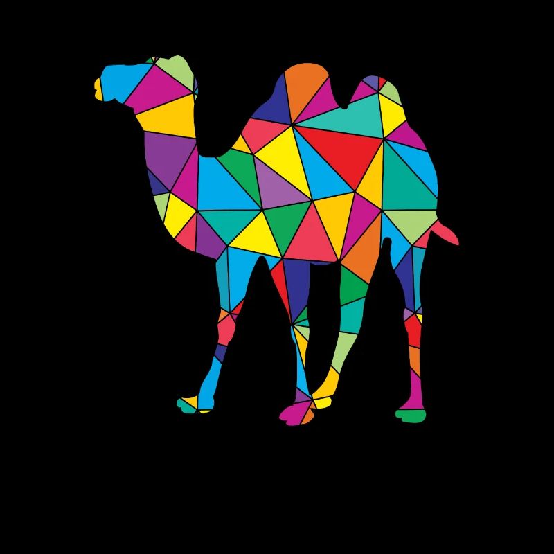 Camel Polygon Desert Art