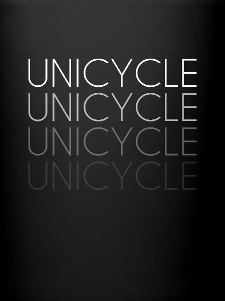 Lettrage monocycle