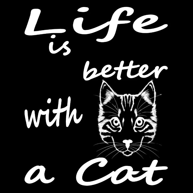 Cat Meow Pet Idée Cadeau Chat Noir