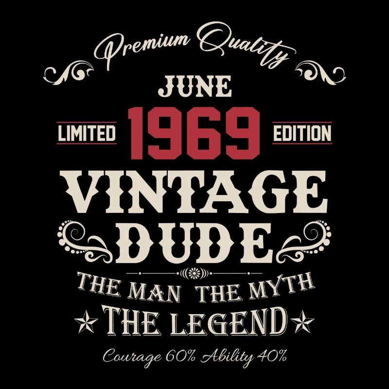 Juni 1969 Vintage Geburtstag Geschenk