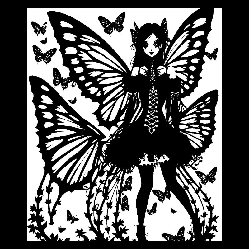 Fairycore Ästhetik Grunge Skelett Fee Goth G