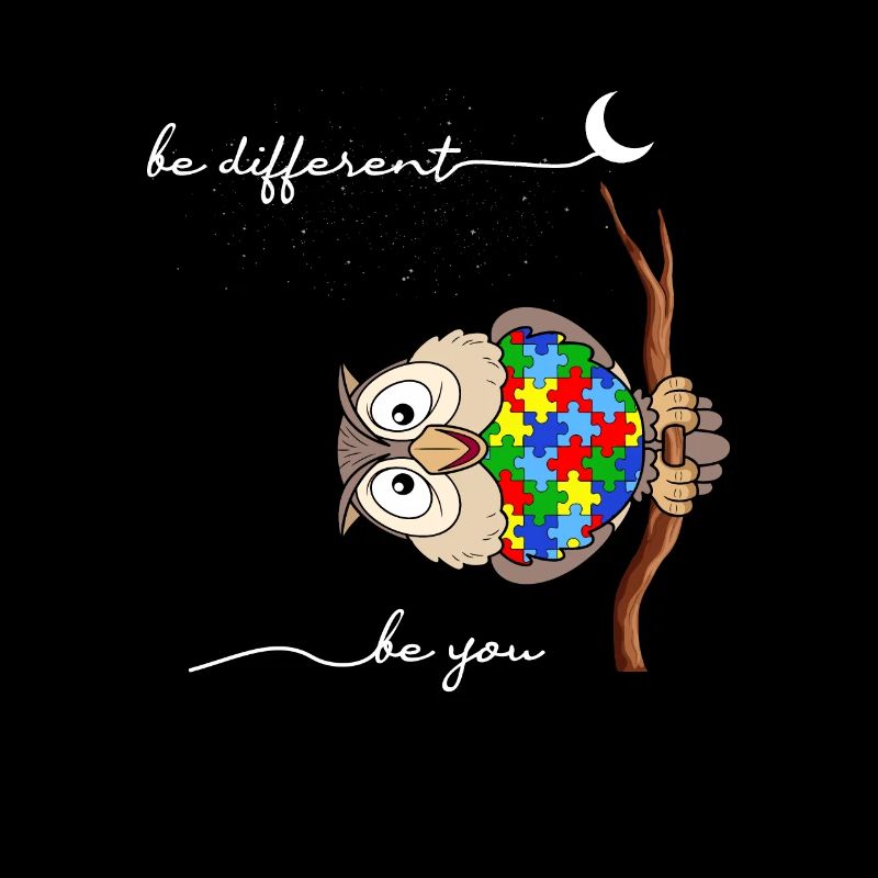 Be Different Puzzle Autismus Eule