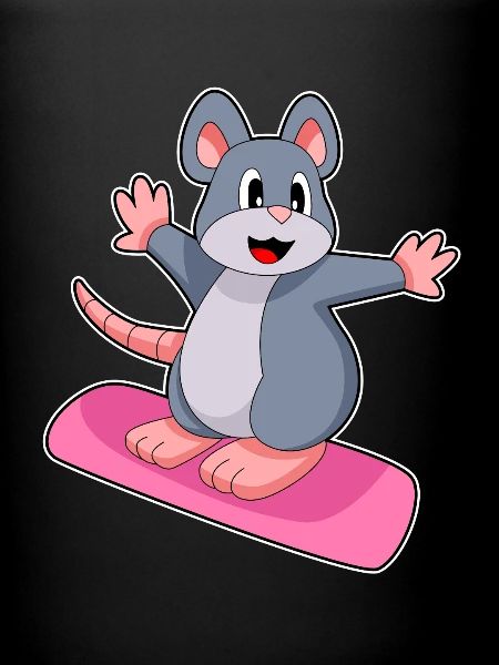 Mouse Snowboarder Snowboard