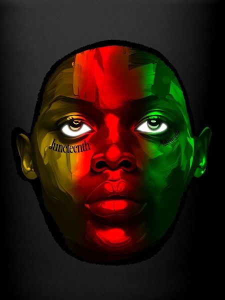 Juneteenth Face Tattoo