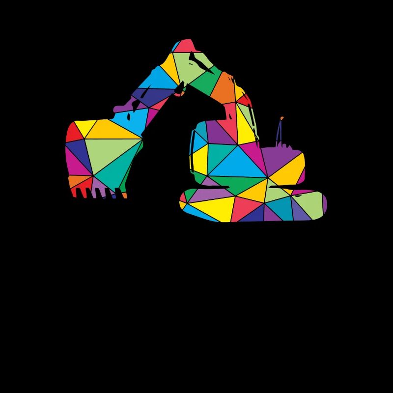 Low Poly Bauwesen Poly Bagger