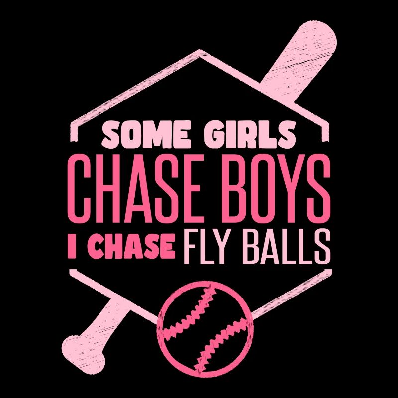 Ich jage Fliegenbälle Softball Mädchen