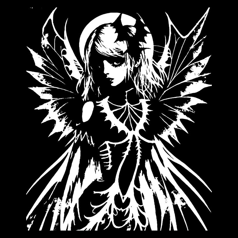 Fairycore Ästhetik Skelett Fee Goth Gothic G