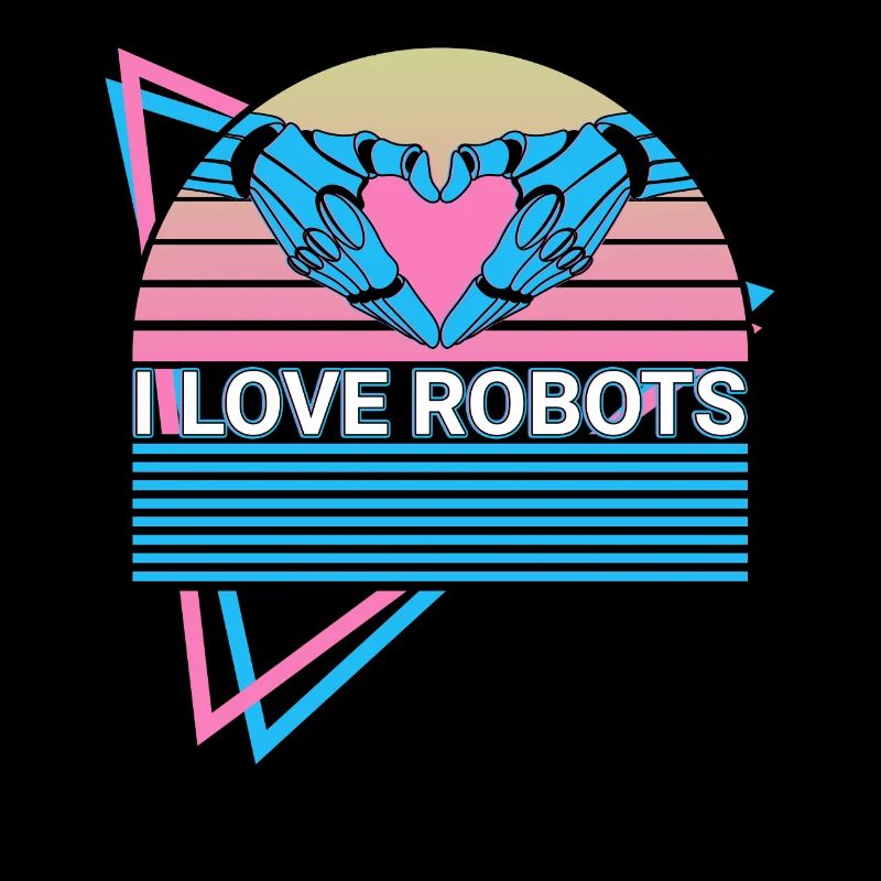 I Love Robot Robotics Retro