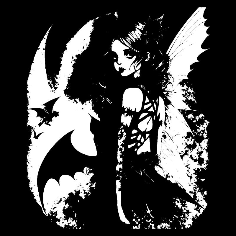 Fairycore Ästhetik Skelett Fee Goth Gothic G