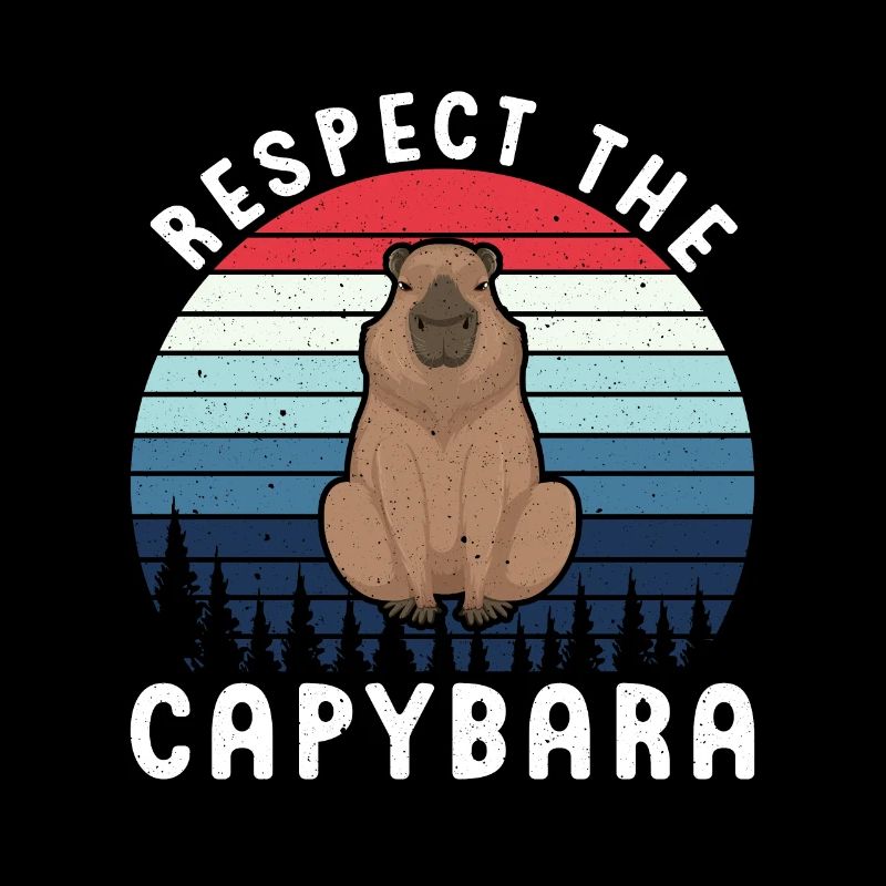 Retro Respect the Capybara - Capybara Fans