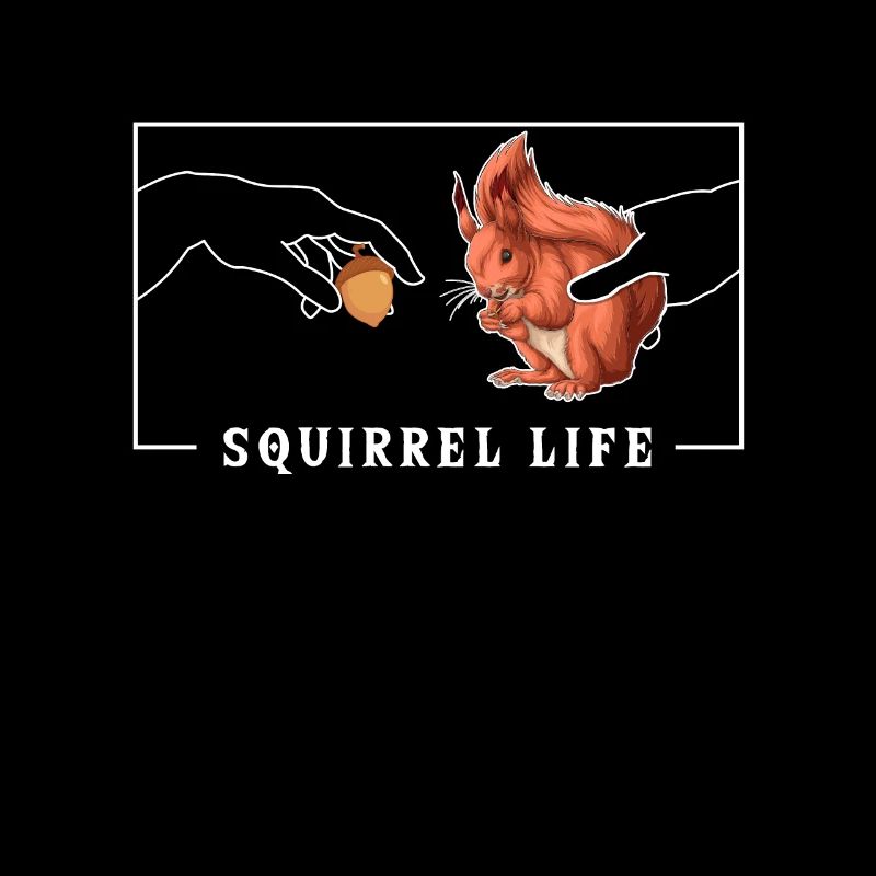 Michelangelo Creation of Adam Squirrel Squirrel