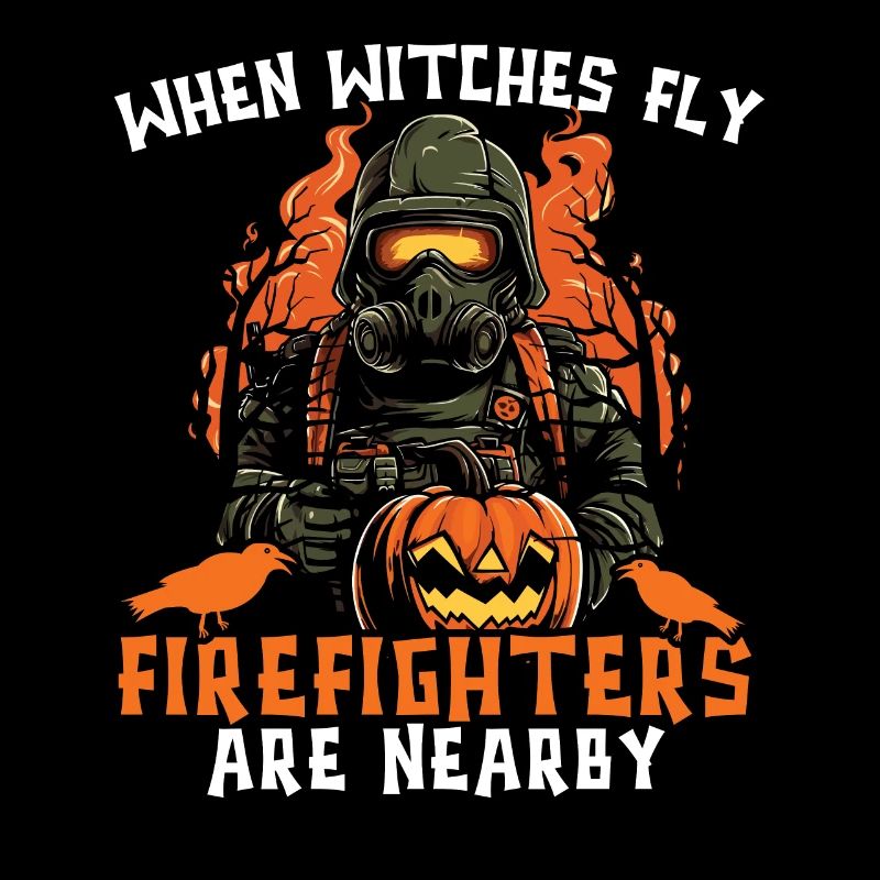 Feuerwehrmann Halloween Süßes oder Saures Feuerwehrmann