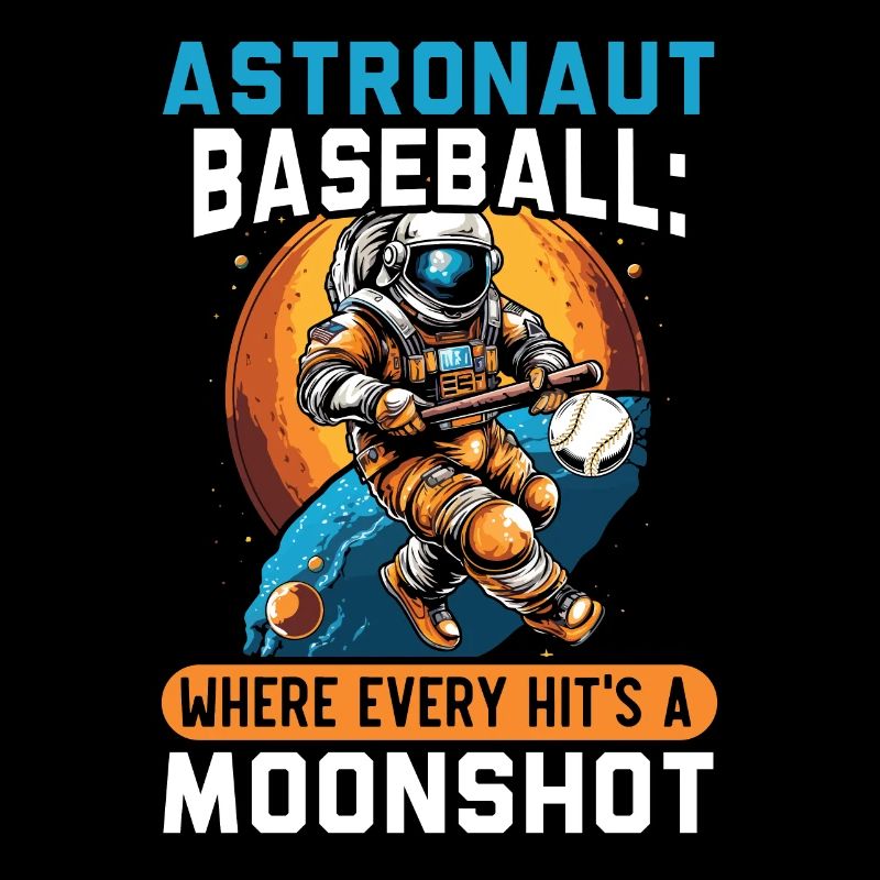 Baseball Astronaut Baseball Player Outerspace