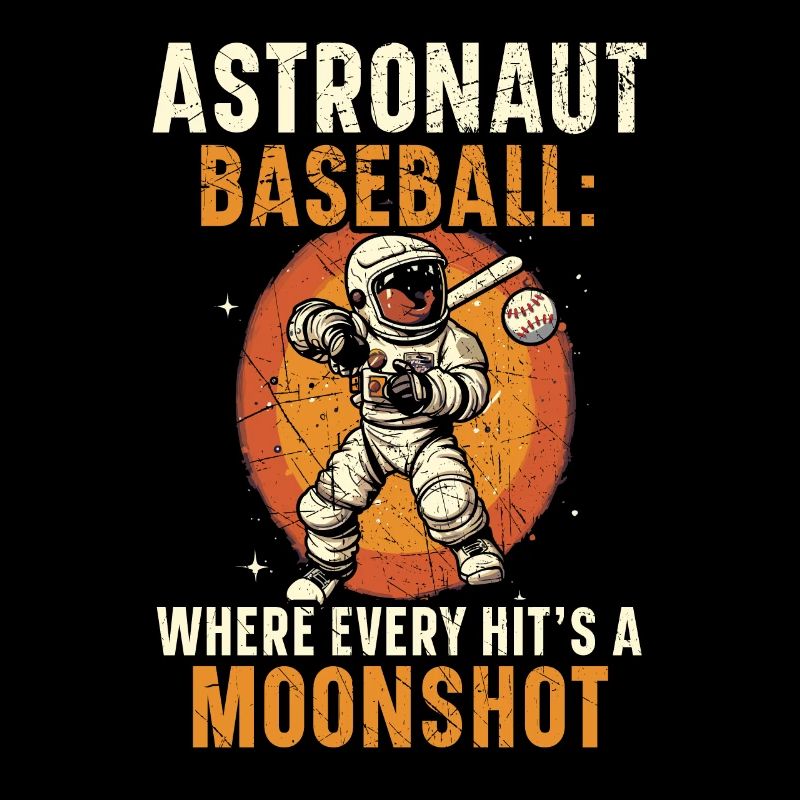 Baseball Astronaut Baseball Player Outerspace