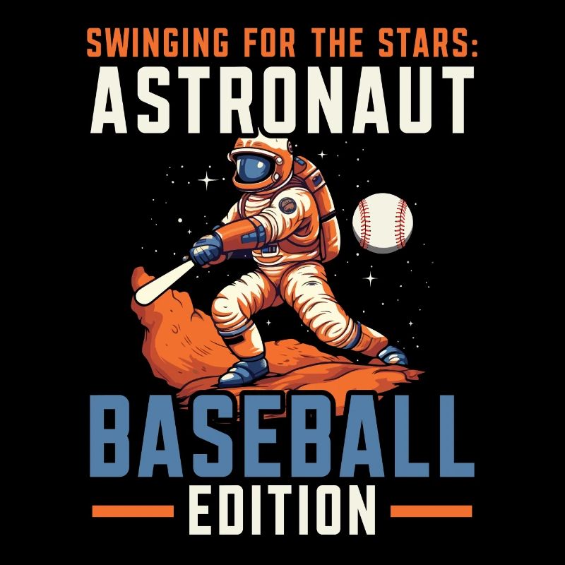 Baseball Astronaut Baseball Player Outerspace