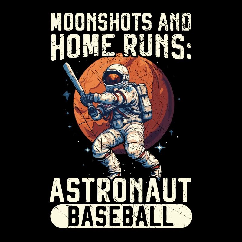 Baseball Astronaut Baseball Player Outerspace