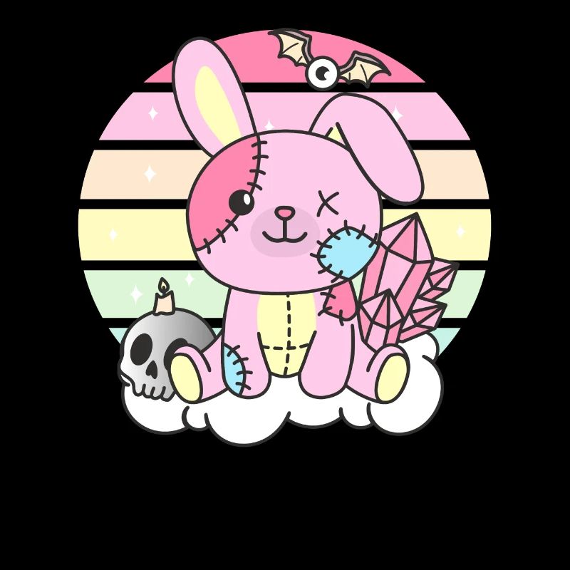 Kawaii Gothic Bunny Pastel Colors Gothic Goth Bunny