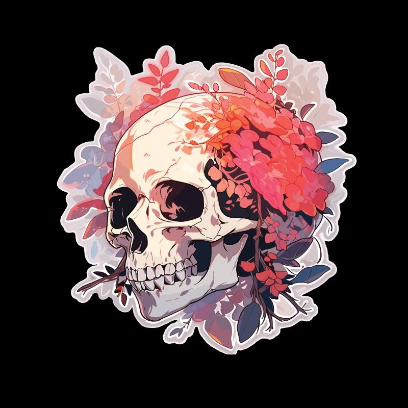 Crâne Crâne Fleurs Crânes
