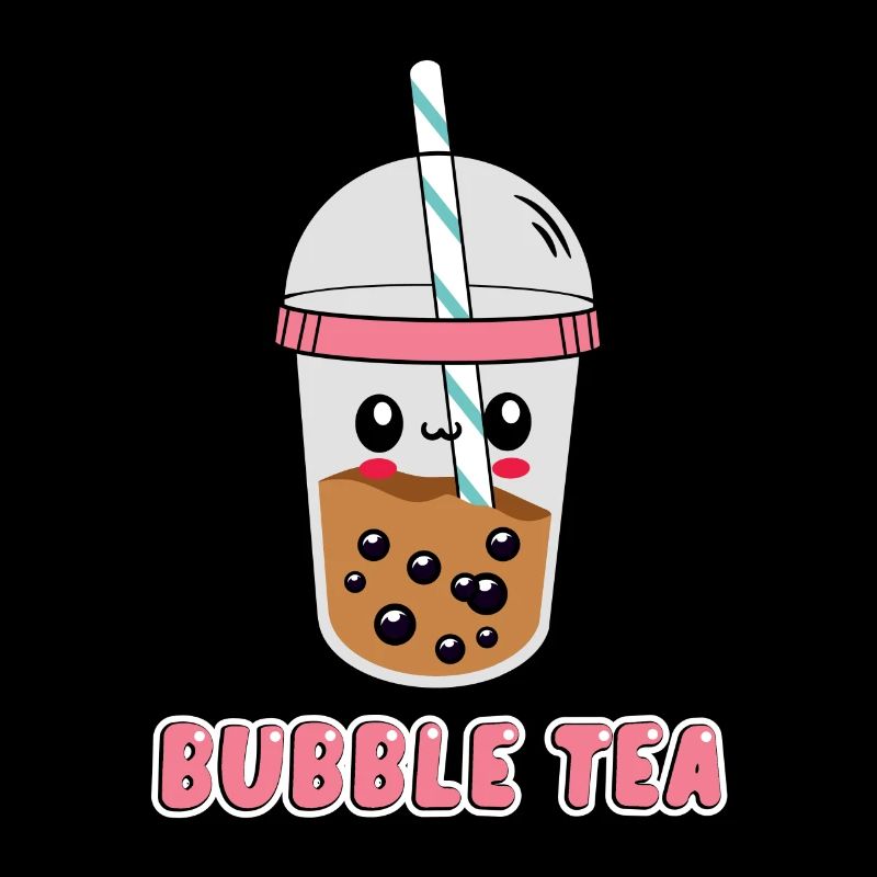 Un drôle de Kawaii Face Boba Tea Bubble Tea